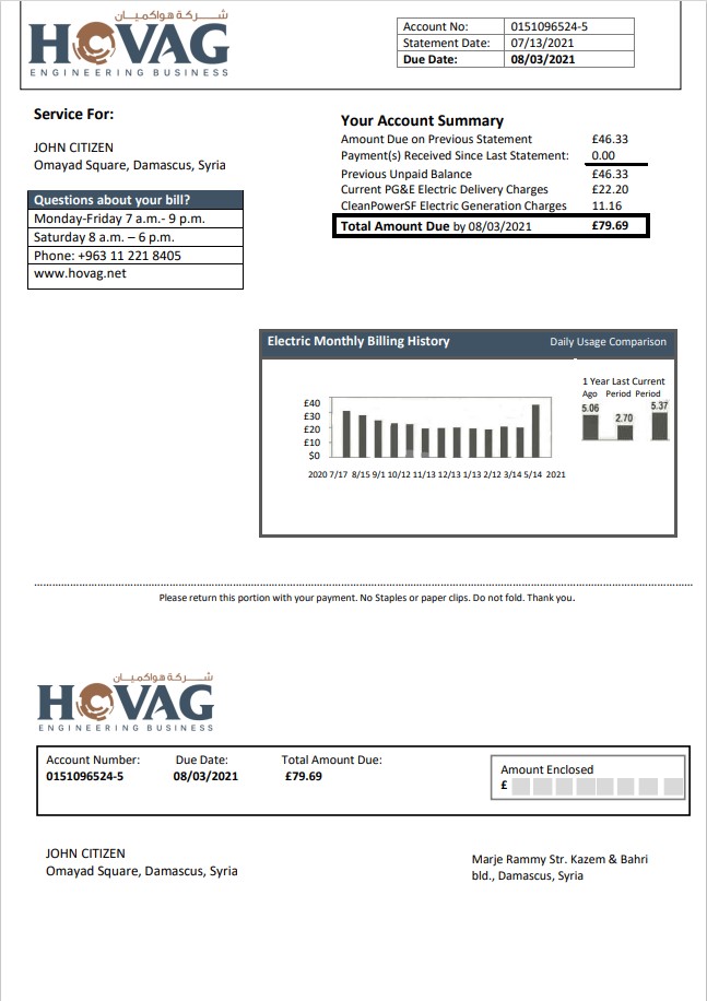  Minol USA business utility bill 